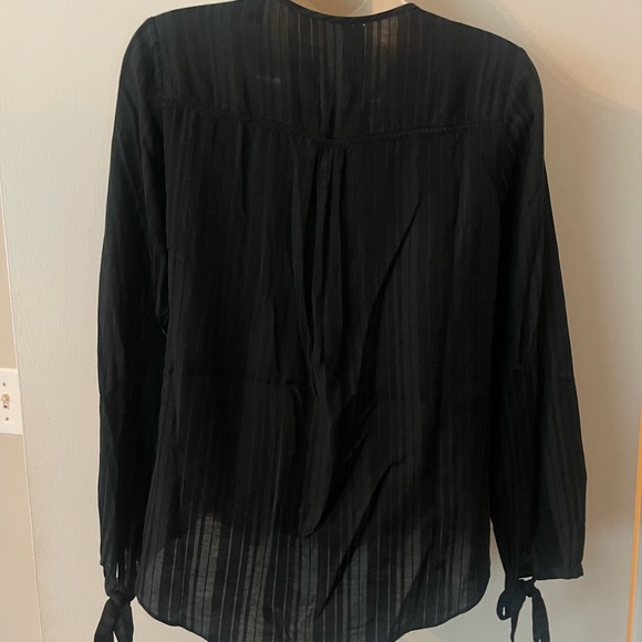 TRYB Navy pleated blouse XS - Picture 4 of 4